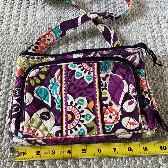 Vera Bradley “Plum Crazy” Women's Shoulder Bag Crossbody, Purple Magenta Floral - Picture 8 of 9